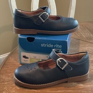 Stride Rite Toddler Girl Size 12M Dark Blue Dress Shoes